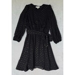 Chelsea Violet Dress Girls Medium Black Gold Embellished Event Party‎ Whimsigoth